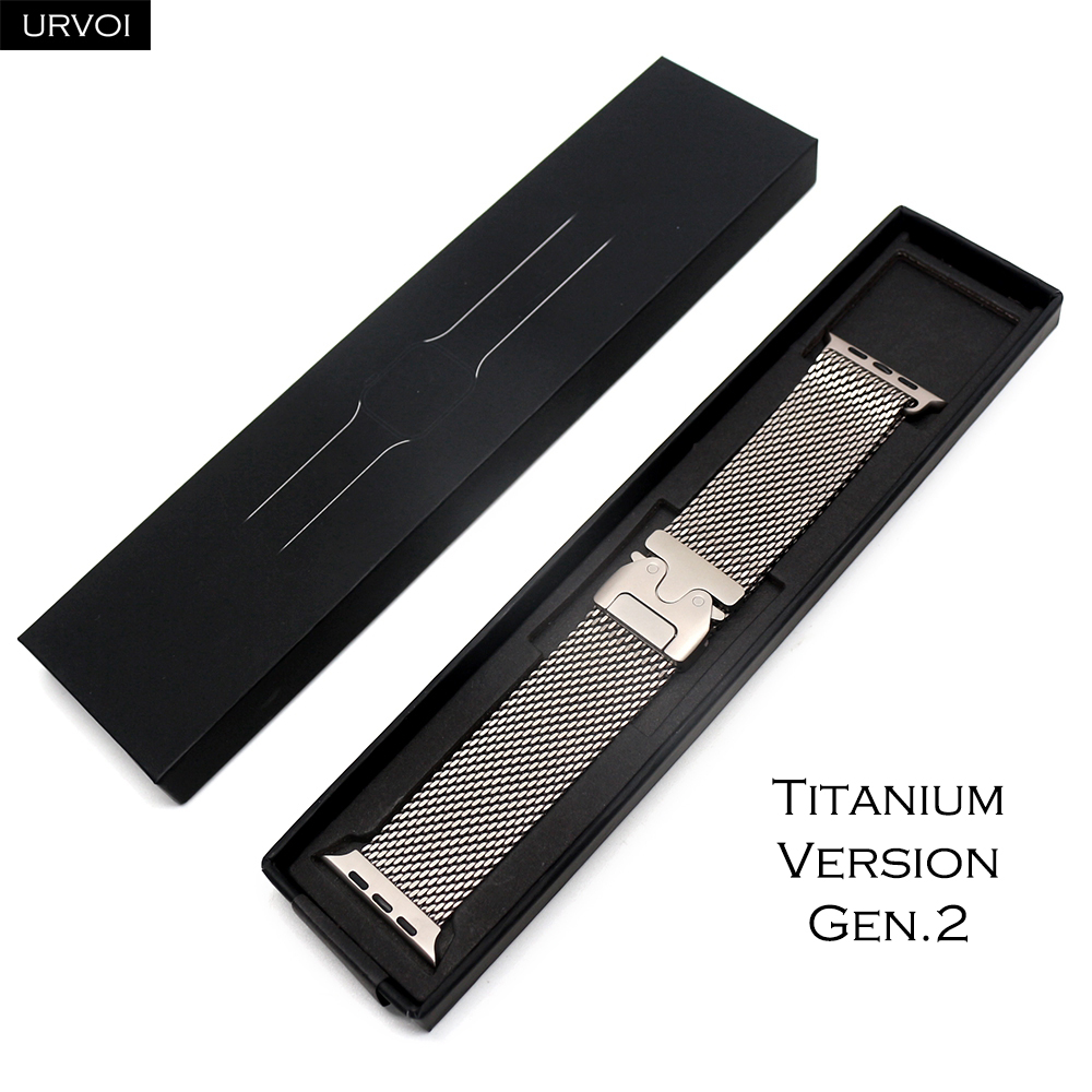 Mesh Coil Strip - URVOI Titanium Milanese Loop for Apple