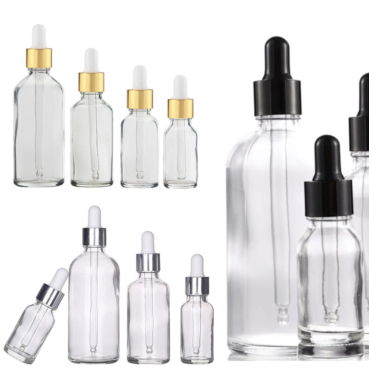 5/10/15/30/50/0ml Clear Glass  - Juice Bottle Dropper 评论和价格