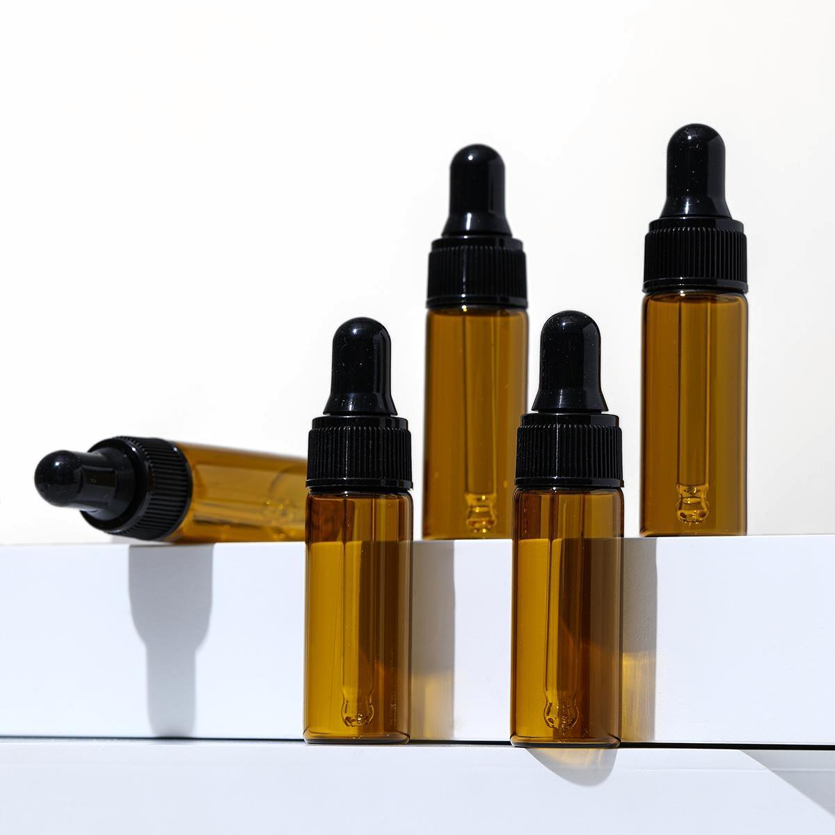 10pcs Dark Amber Glass Dropper - Juice Bottle Dropper 评论和价格