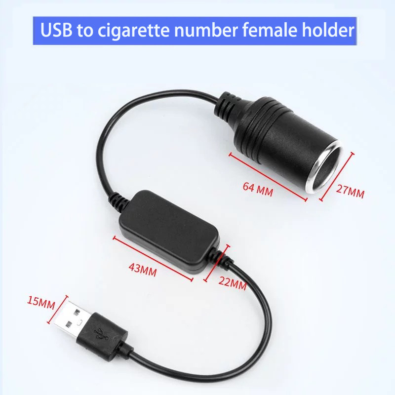1PC 5V 2A USB To 12V Cigarette - Accessories Experts Vape 评论和价格